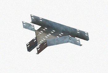 Лоток тройниковый цельный перфорированный ОТЦ 200х65 УТ1,5, оцинкованный лист S1,0