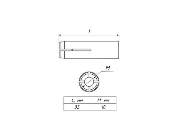 Анкер стальной забивной М10 EKF