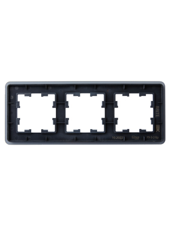 BRITE Рамка 3-мест. РУ-3-2-Бр стекло графит RE IEK