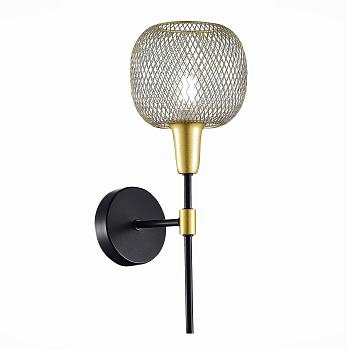 Бра Черный, Золотистый/Золотистый E14 1*60Вт SLE1137-401-01 EVOLUCE