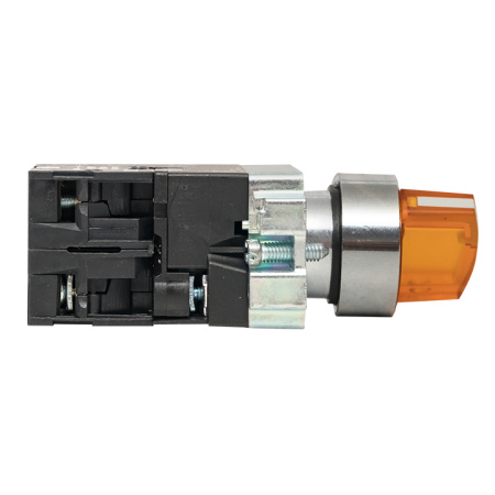 Переключатель BD33 3P c желтой подстветкой 24В NO PROxima EKF