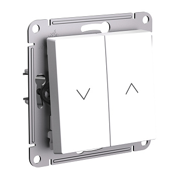 ATLASDESIGN Механизм выключателя 2-кл. для жалюзи 10А белый 