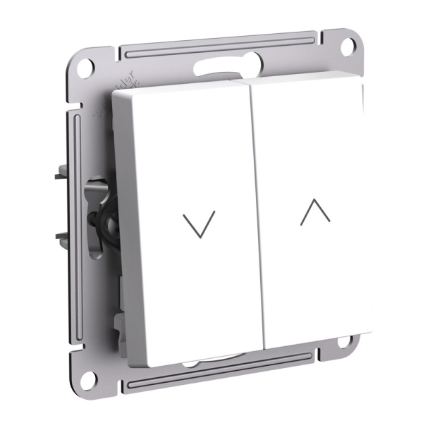 ATLASDESIGN Механизм выключателя 2-кл. для жалюзи 10А белый 