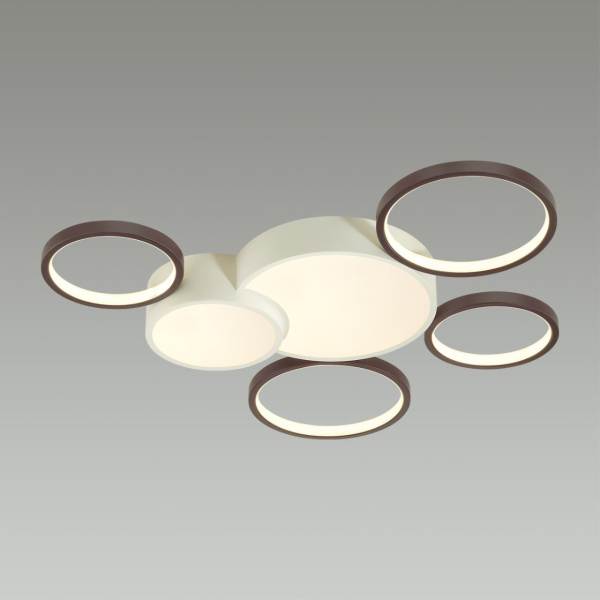 Люстра потолочная димм.с ДУ LED 100W 6600Лм 220V NORBERT белый,черный LUMION