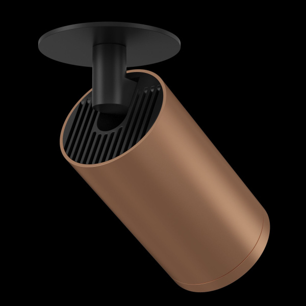 Встраиваемый светильник 1*GU10 10Вт Черный и Медь матовая IP20 FOCUS S C049CL-1BC Technical