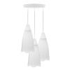16-23 (1422/3 Белый) Светильник декоративный, подвесной, "Брауэр", пластик, 3хЕ27 15Вт, 220В, белый, шнур белый, 800мм, крепление на планку, Ø250х220м