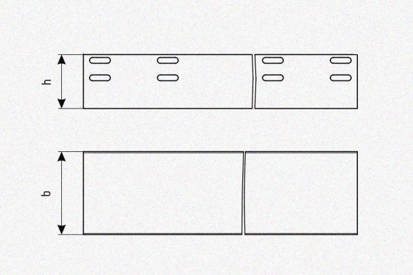 Лоток глухой ЛМГ 400х150х2000 У3, окрашенный, S1,5