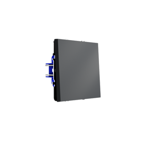 Выключатель с самовозвратом встраиваемый Voltum S70 одноклавишный 10А, (графит)