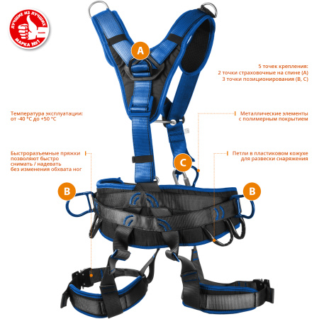Олимп страховочная и удерживающая привязь, Профессионал ЗУБР