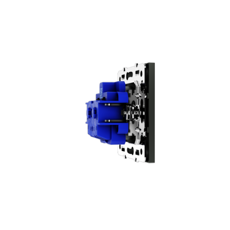 Розетка встраиваемая Voltum S70 с заземлением и защитными шторками, 16А, (титан)