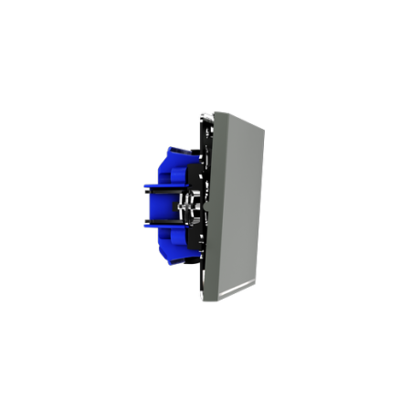 Проходной переключатель встраиваемый Voltum S70 одноклавишный с подсветкой 10А, (титан)