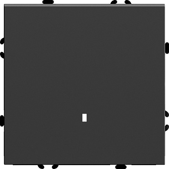 Выключатель 1-клавишный c индикатором (механизм), STEKKER, 250В, 10А, серия Эмили, RSW10-5101-05, черный уголь, soft touch