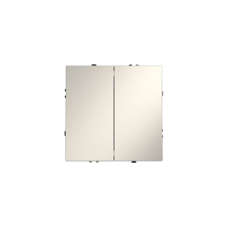 Выключатель встраиваемый Voltum S70 двухклавишный 10А, (кашемир)