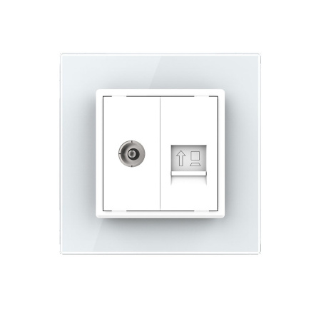 Розетка ТВ/КОМП RJ-45 Белая Livolo