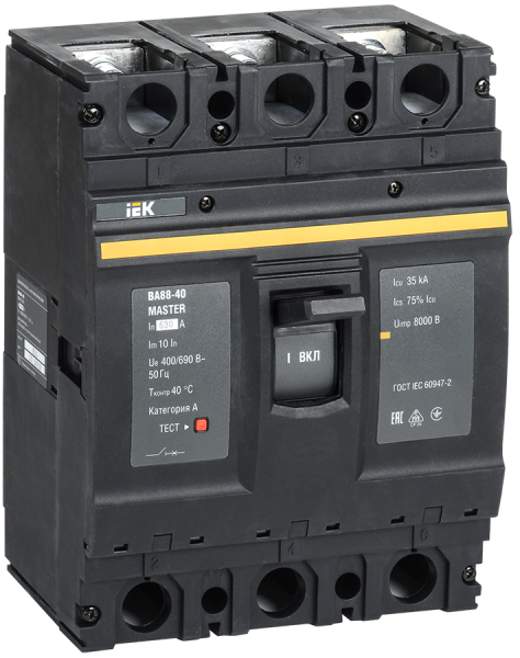 Выключатель автоматический ВА88-40 3П 630А 35кА MASTER IEK