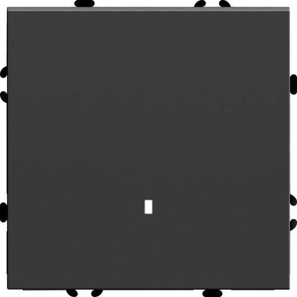 Выключатель 1-клавишный c индикатором (механизм), STEKKER, 250В, 10А, серия Эмили, RSW10-5101-05, черный уголь, soft touch