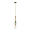 Подвес E14 1*40W 4855/1 BIZET золото/раноцветн./керамика/стекло ODEON LIGHT