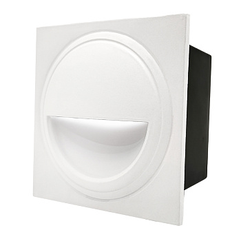 Светильник для ступеней 3Вт 5000К Металл Белый Квадрат Полукруг GSTL-S1-3BT-5K General