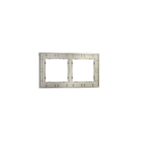 Рамка стеклянная Voltum S70 на 2 поста, (шелк, стекло)