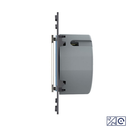 Одноклавишная сенсорная кнопка Quadro 12/24В, цвет золотой (механизм) Livolo