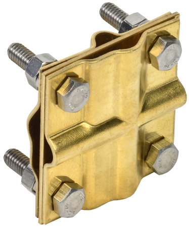 Зажим заземления крестообразный полоса/пруток-полоса/пруток латунь IEK