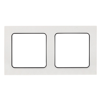 Стокгольм Рамка 2-местная белая с линией цвета черный EKF