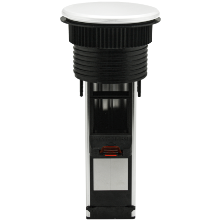 Donel Настольный встраиваемый выдвижной розеточный блок Vertical 6 мод. (3 мод. 45х45), белый