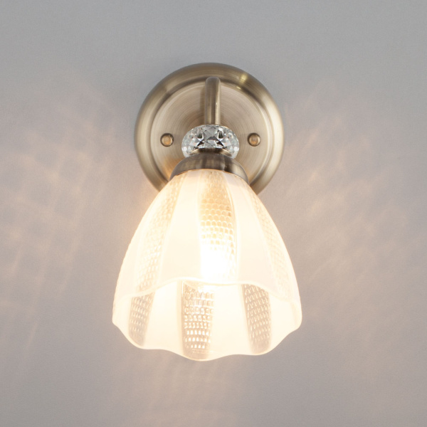 Настенный светильник 1*E27 60Вт античная бронза IP20 Floranse (30155/1 античная бронза) Eurosvet