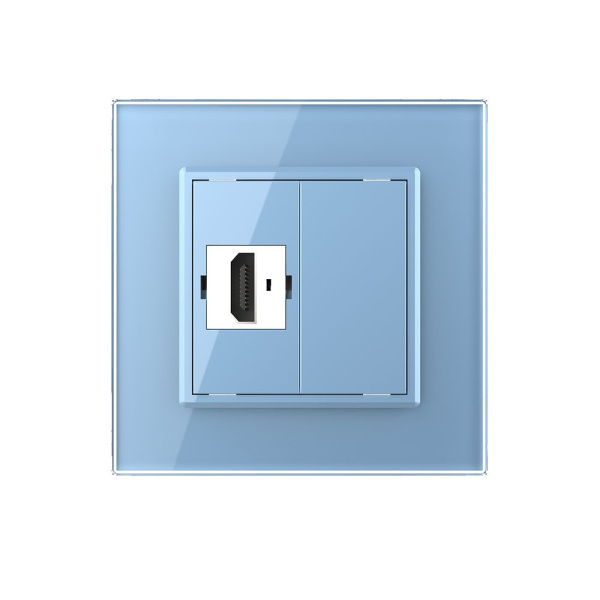 Розетка HDMI Синяя Livolo