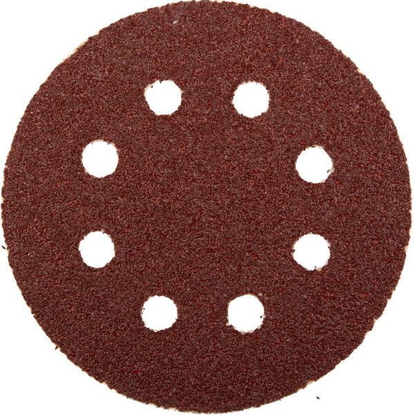 Круг шлифовальный "Мастер" универсальный, из абразивной бумаги на велкро основе, 8 отверстий, Р40, 115мм, 5шт ЗУБР