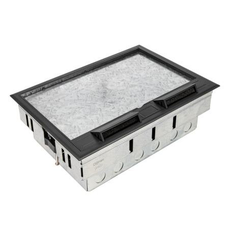 Donel Лючок в пол 24 мод. (12 мод. 45х45 мм.), крышка ABS +гальванизированная стальная вставка