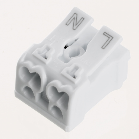 Клемма монтажная STEKKER, LD294-4002, для подключения фазных проводников, 2 контактные группы (3 ввода, 3 вывода на полюс)