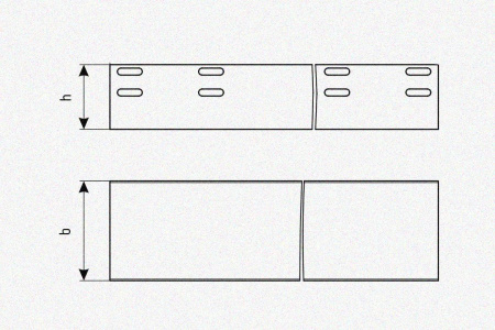 Лоток глухой ЛМГ 600х150х2000 УТ1,5, оцинкованный лист, S1,5