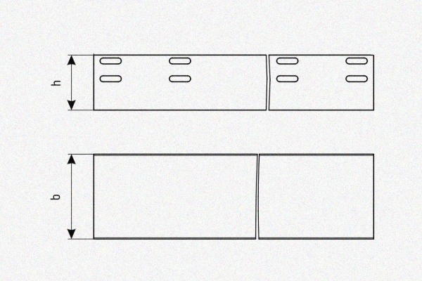 Лоток глухой ЛМГ 600х150х2000 УТ1,5, оцинкованный лист, S1,5
