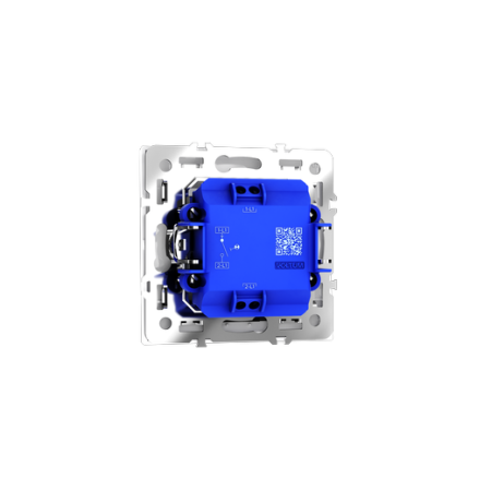 Выключатель встраиваемый Voltum S70 одноклавишный с подсветкой 10А, (белый глянцевый)