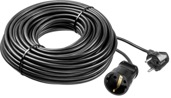 Силовой удлинитель-шнур ПВС 3x0.75 30м 2500Вт, ПВС 307-Ш ЗУБР