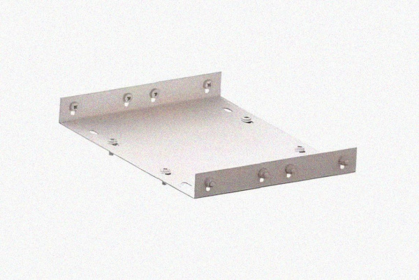 Соединитель лотковый замковый СЛЗ-400х65х1,5 УТ1,5, оцинкованный лист, S1,5