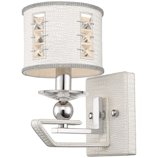 Бра Хром, Белый/Белый, Прозрачный E14 1*40Вт WE393.01.001 WERTMARK