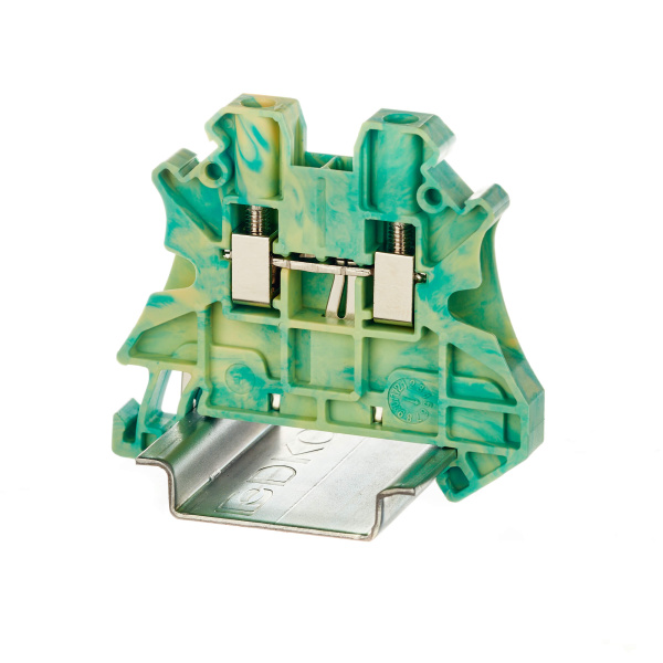 Клемма заземления, винтовой зажим, 2 точки подключения, 4 кв.мм DKC