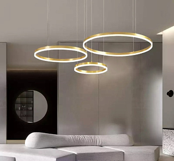 Люстра св/д Кольца 20х40х60 золото