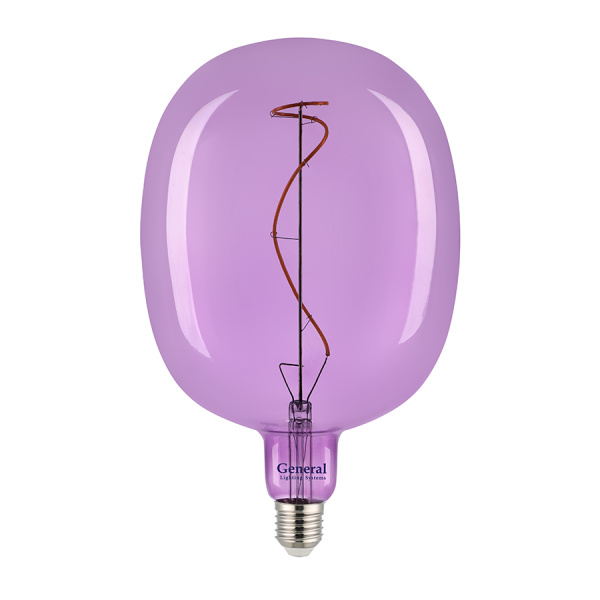 Филаментная светодиодная лампа GLDEN-DG170DSS-8ВТ-230-E27 Violet 1800 General