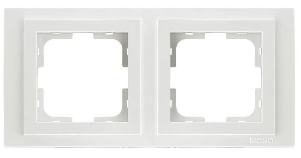 Despina Рамка универсальная 2 мест . Белый IP20 Mono