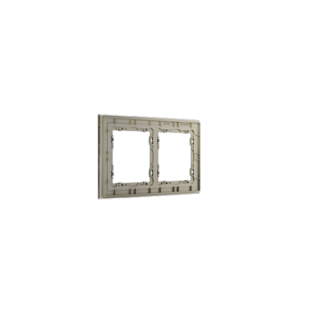 Рамка стеклянная Voltum S70 на 2 поста, (шелк, стекло)