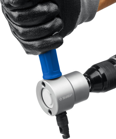 СВЕРЧОК в металл. кейсе: насадка-ножницы для реза листового металла + запчасти. ЗУБР