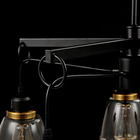 Люстра 5*E27 60Вт Черный IP20 Louise FR4167-PL-05-BL Freya