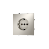 Розетка встраиваемая Voltum S70 с заземлением и защитными шторками, 16А, (кашемир)
