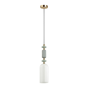 Подвес E14 1*40W CANDY золото/разноцветн./керамика/стекло B ODEON LIGHT