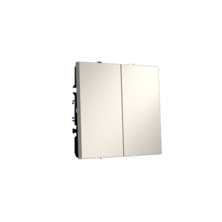 Выключатель встраиваемый Voltum S70 двухклавишный 10А, (кашемир)