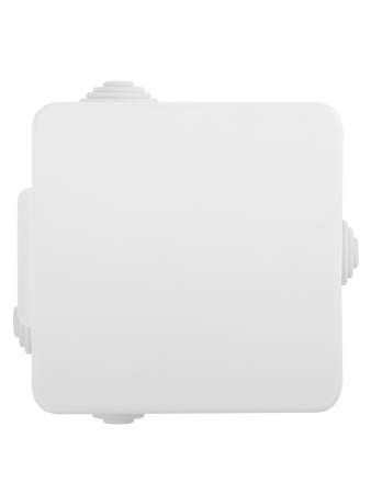 Распаячная коробка ОП 80х80х50мм, крышка, IP54, 7вх., белая, инд. штрихкод TDM