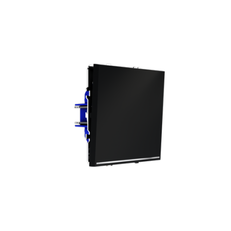 Выключатель встраиваемый Voltum S70 одноклавишный с подсветкой 10А, (черный матовый)